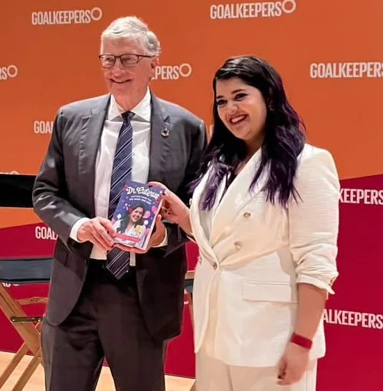 Dr Cuterus with Bill Gates